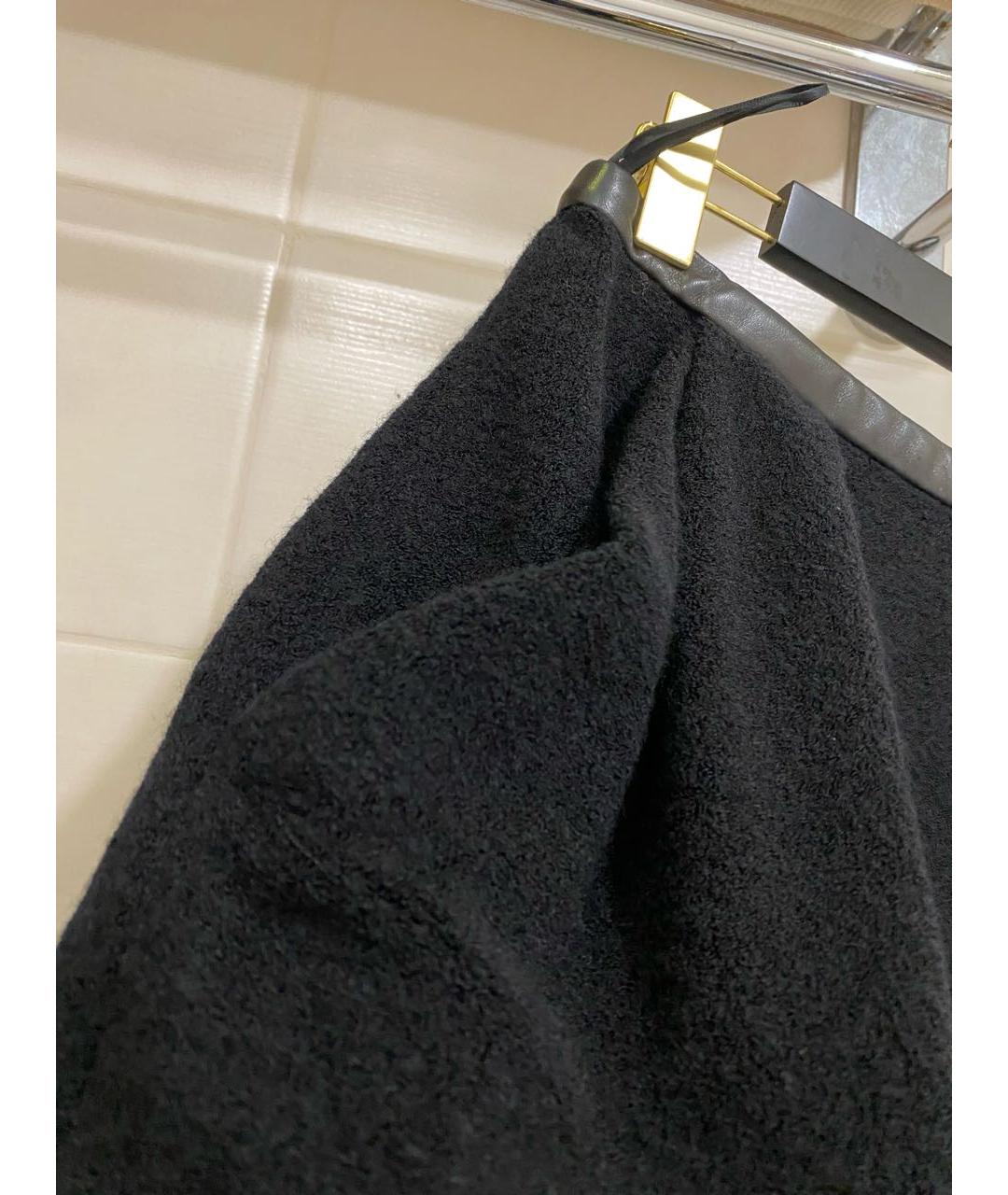 DKNY Черная шерстяная юбка мини, фото 2
