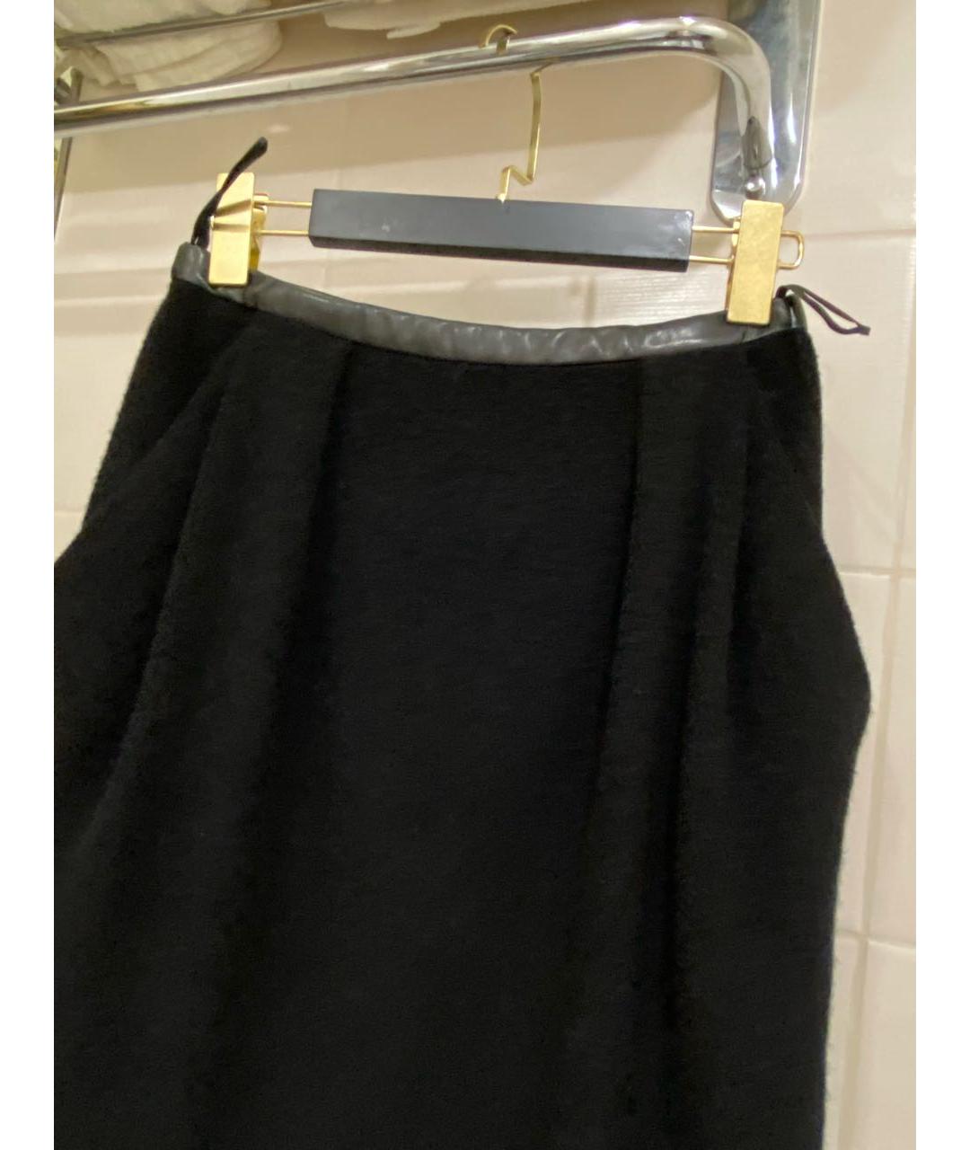 DKNY Черная шерстяная юбка мини, фото 4