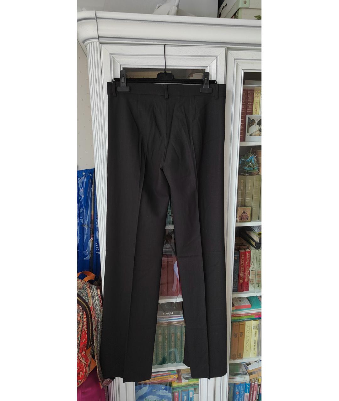 SPORTMAX Коричневые шерстяные прямые брюки, фото 6