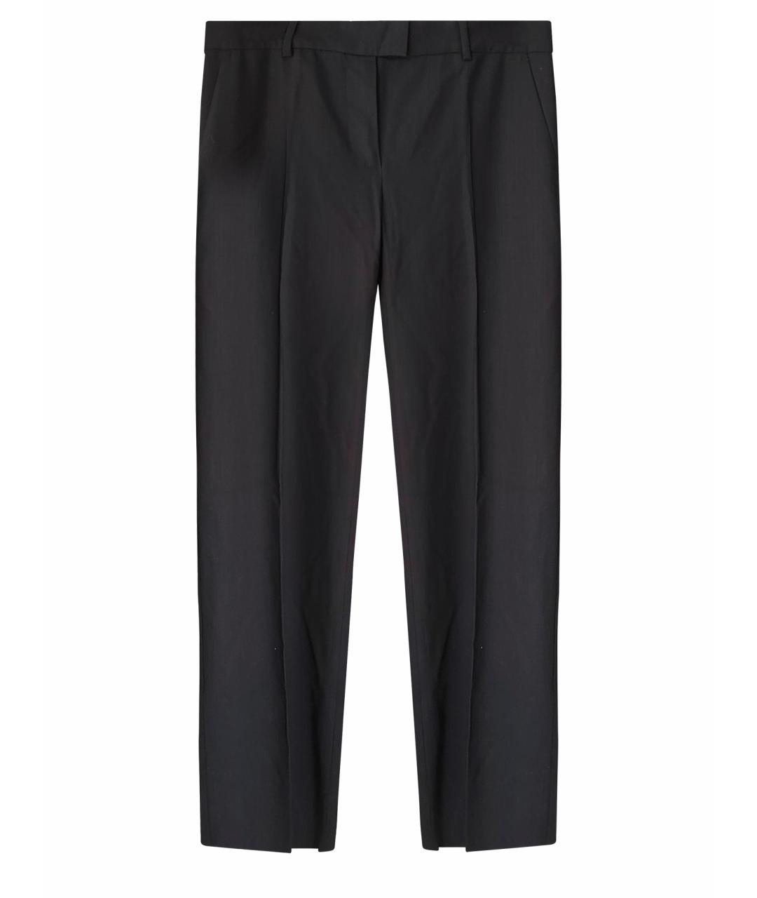 SPORTMAX Коричневые шерстяные прямые брюки, фото 1