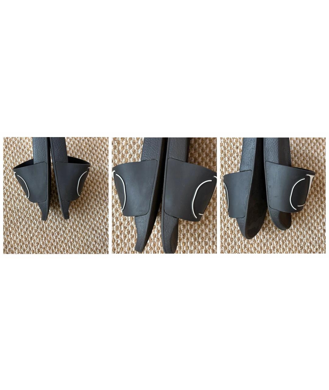 VALENTINO Черные резиновые шлепанцы, фото 8