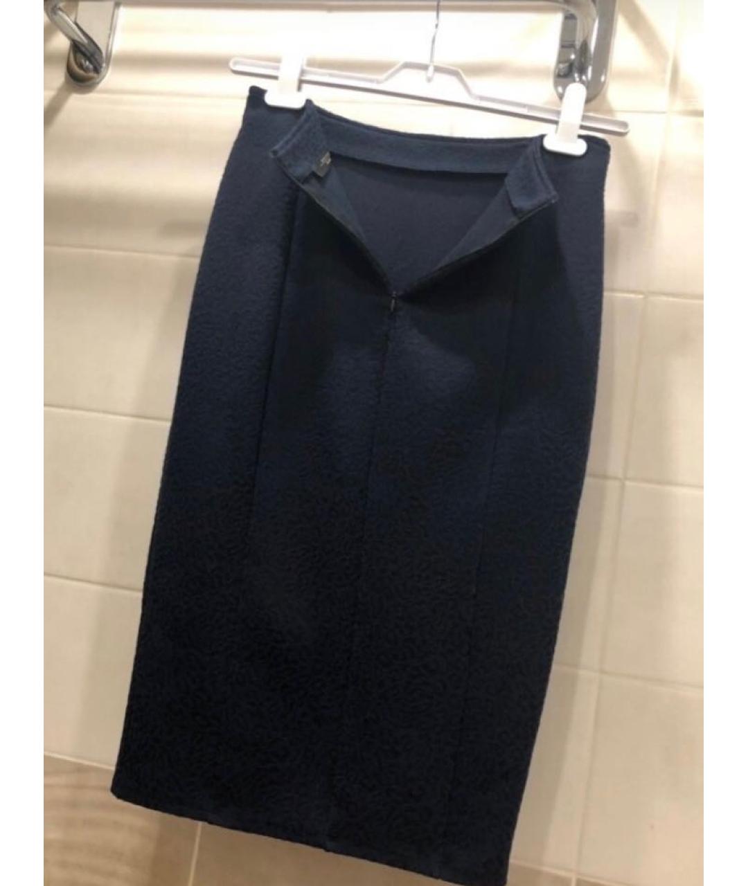 WEEKEND MAX MARA Темно-синяя юбка миди, фото 2