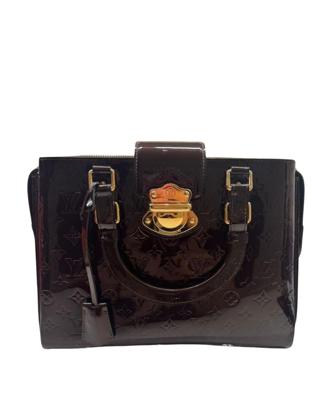 LOUIS VUITTON Коричневая сумка с короткими ручками из лакированной кожи, фото 1