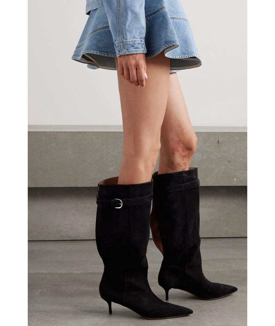 ALAIA Черные замшевые сапоги, фото 3