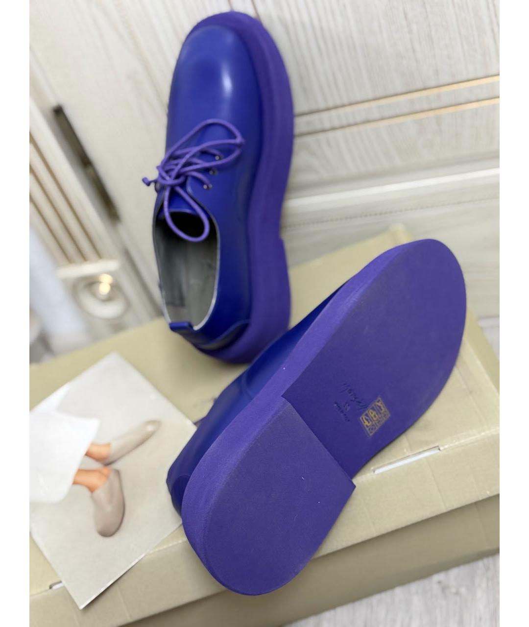 MARSELL Фиолетовые кожаные туфли, фото 8