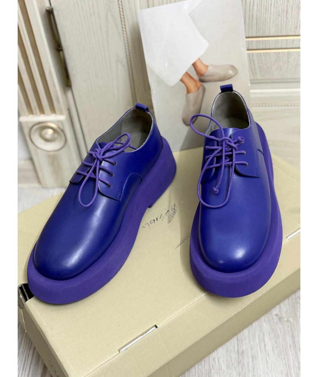 MARSELL Фиолетовые кожаные туфли, фото 2