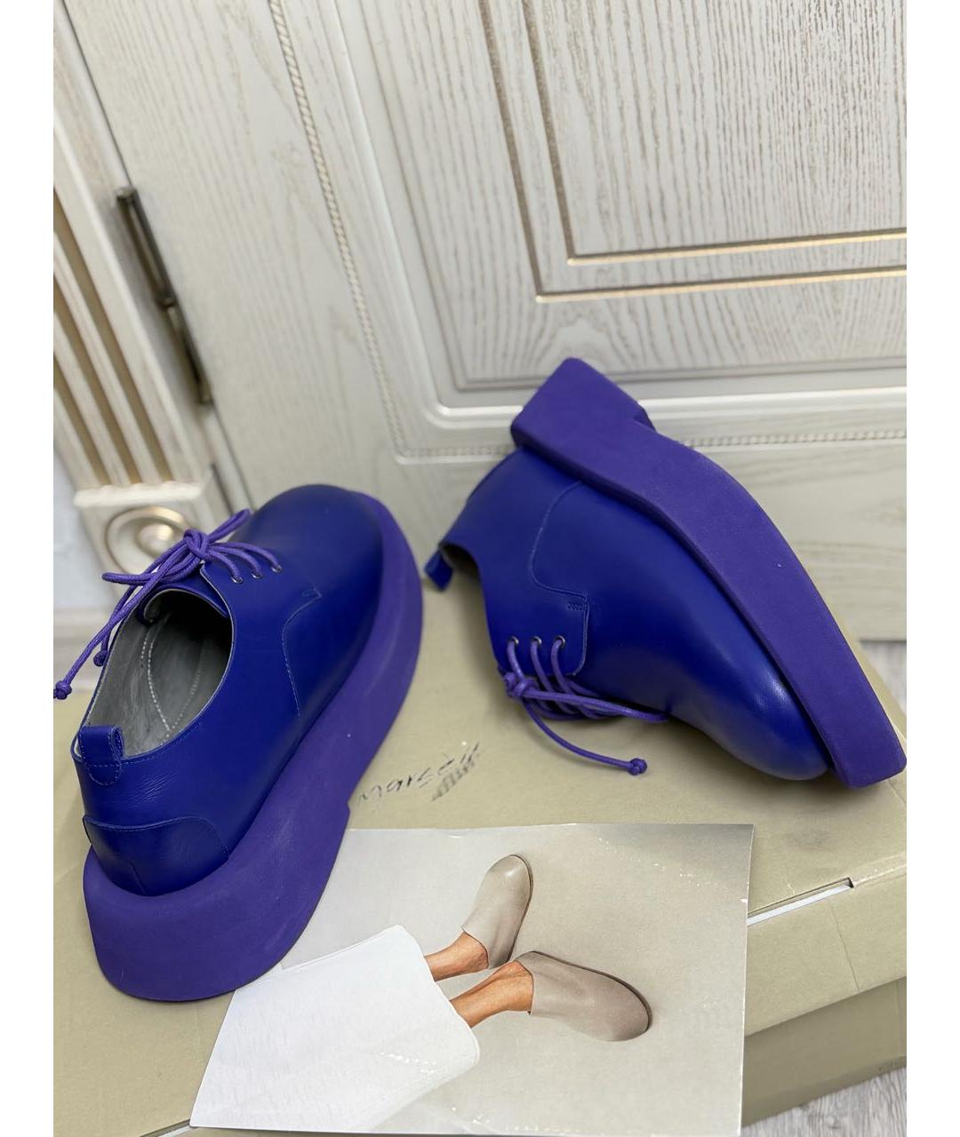 MARSELL Фиолетовые кожаные туфли, фото 6