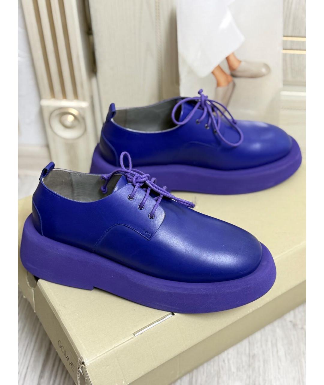 MARSELL Фиолетовые кожаные туфли, фото 9