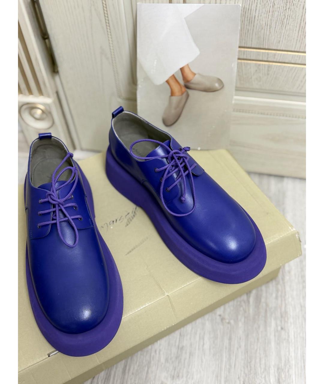 MARSELL Фиолетовые кожаные туфли, фото 7