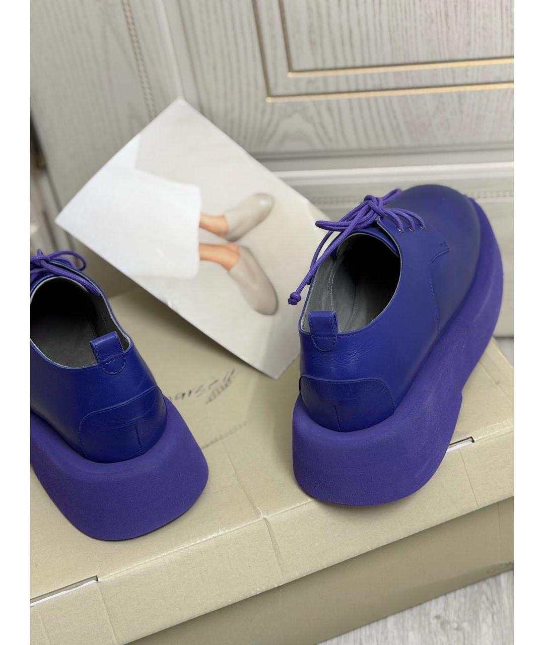 MARSELL Фиолетовые кожаные туфли, фото 4