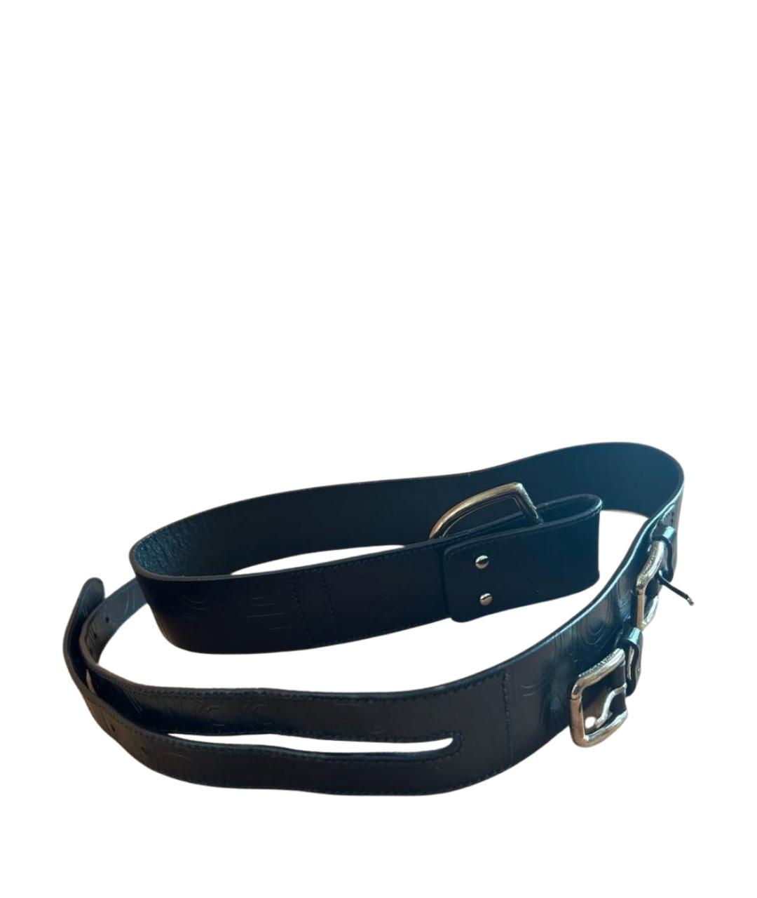 DOLCE&GABBANA Черный кожаный ремень, фото 1