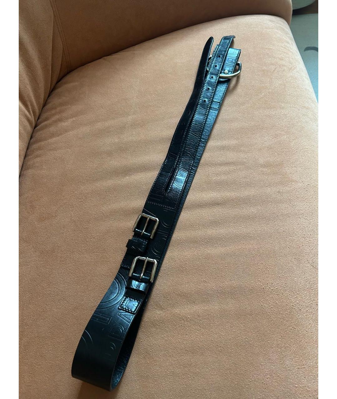 DOLCE&GABBANA Черный кожаный ремень, фото 6