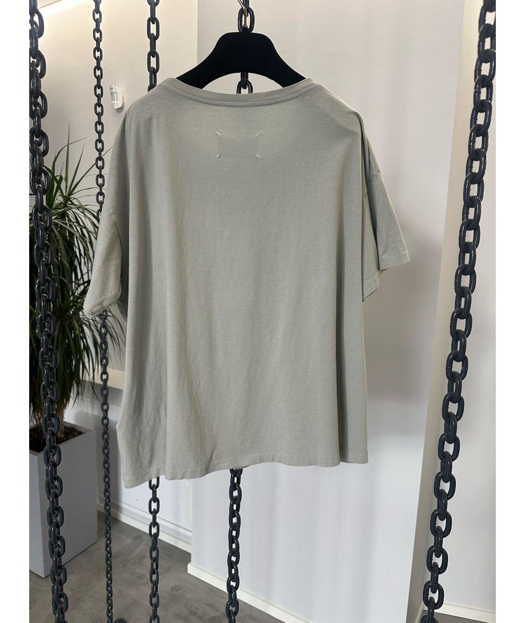 MAISON MARGIELA Серая хлопковая футболка, фото 2