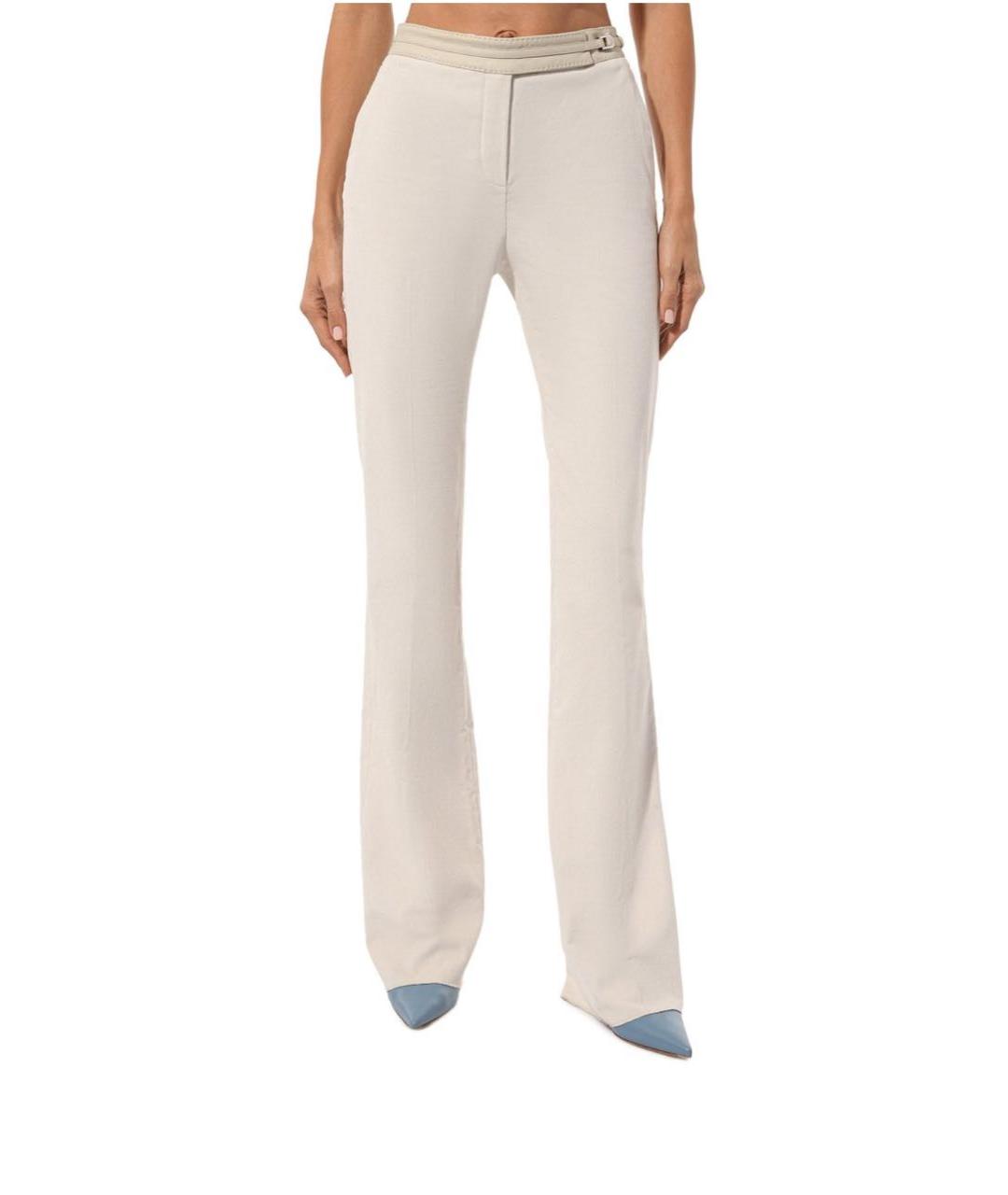 LORO PIANA Бежевые хлопковые брюки узкие, фото 3