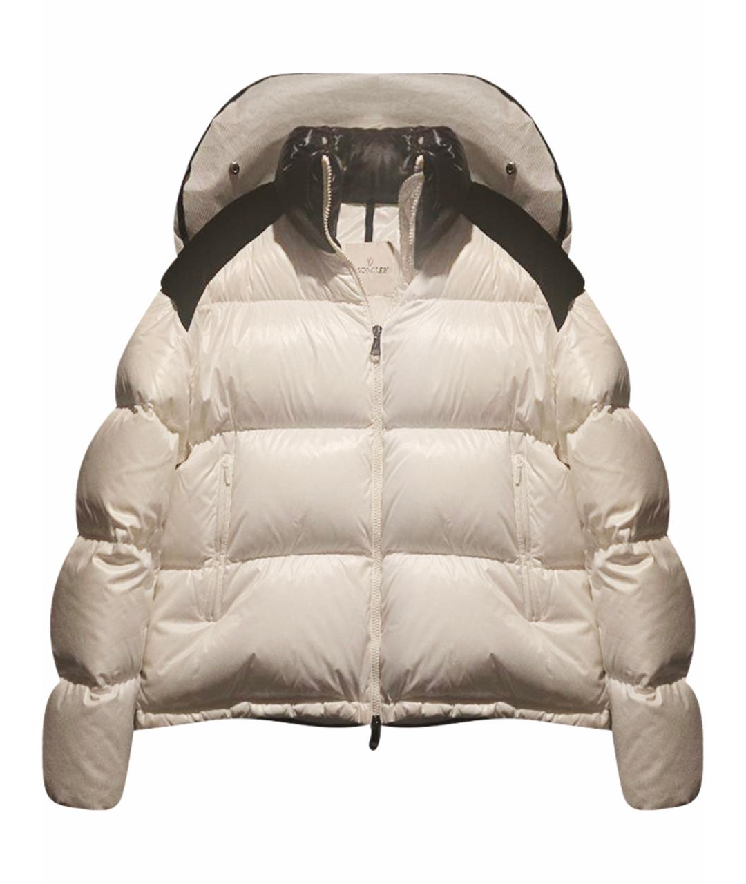 MONCLER Белая полиэстеровая куртка, фото 1