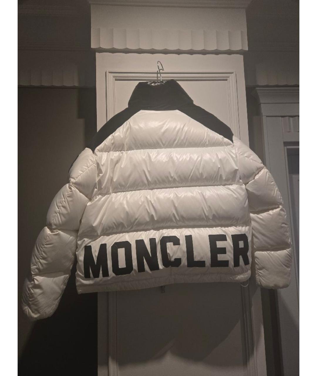 MONCLER Белая полиэстеровая куртка, фото 3