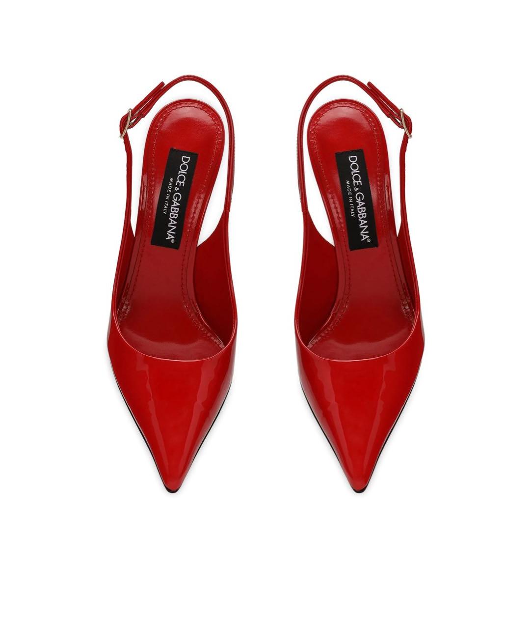DOLCE&GABBANA Красные туфли из лакированной кожи, фото 4