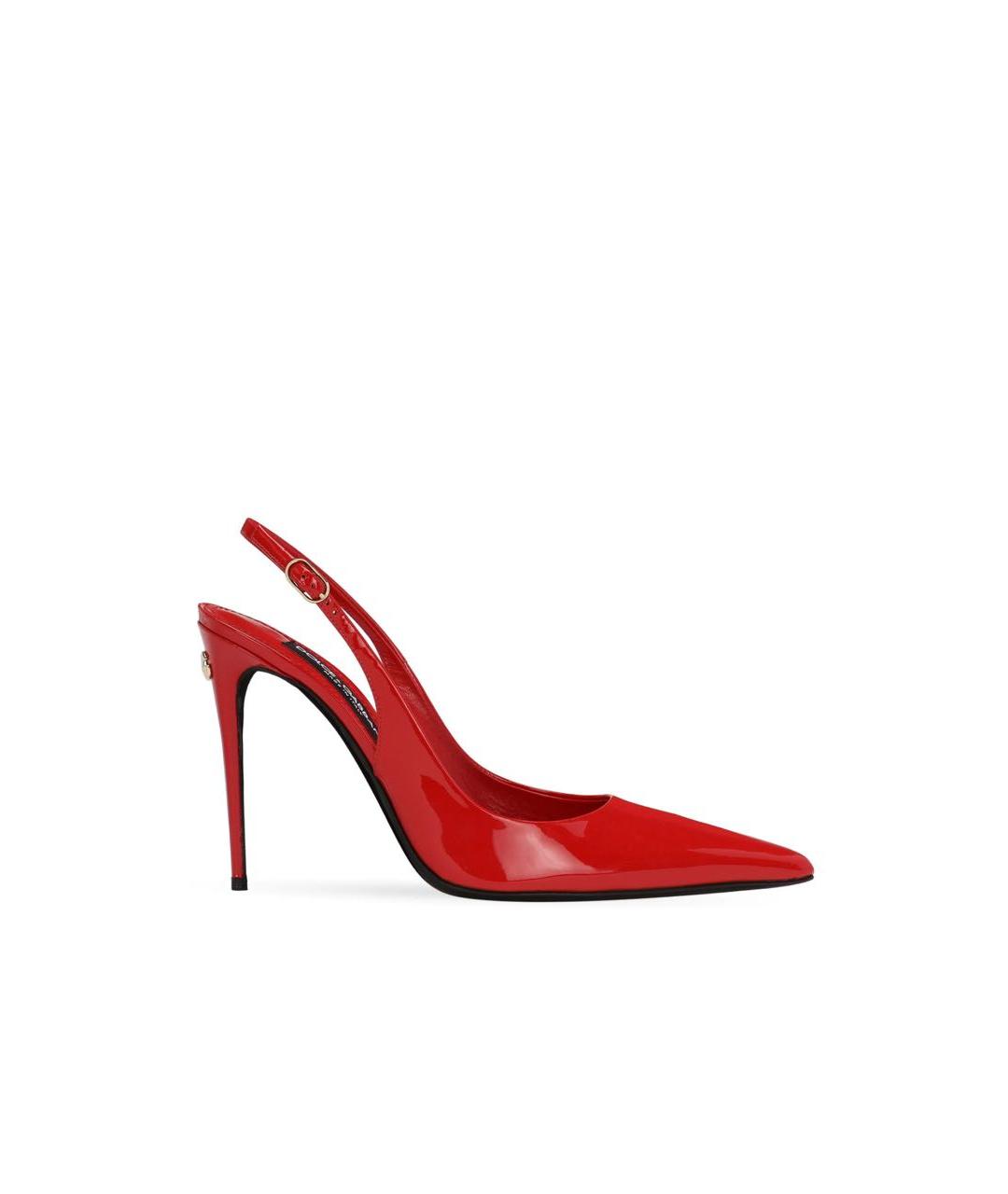 DOLCE&GABBANA Красные туфли из лакированной кожи, фото 5