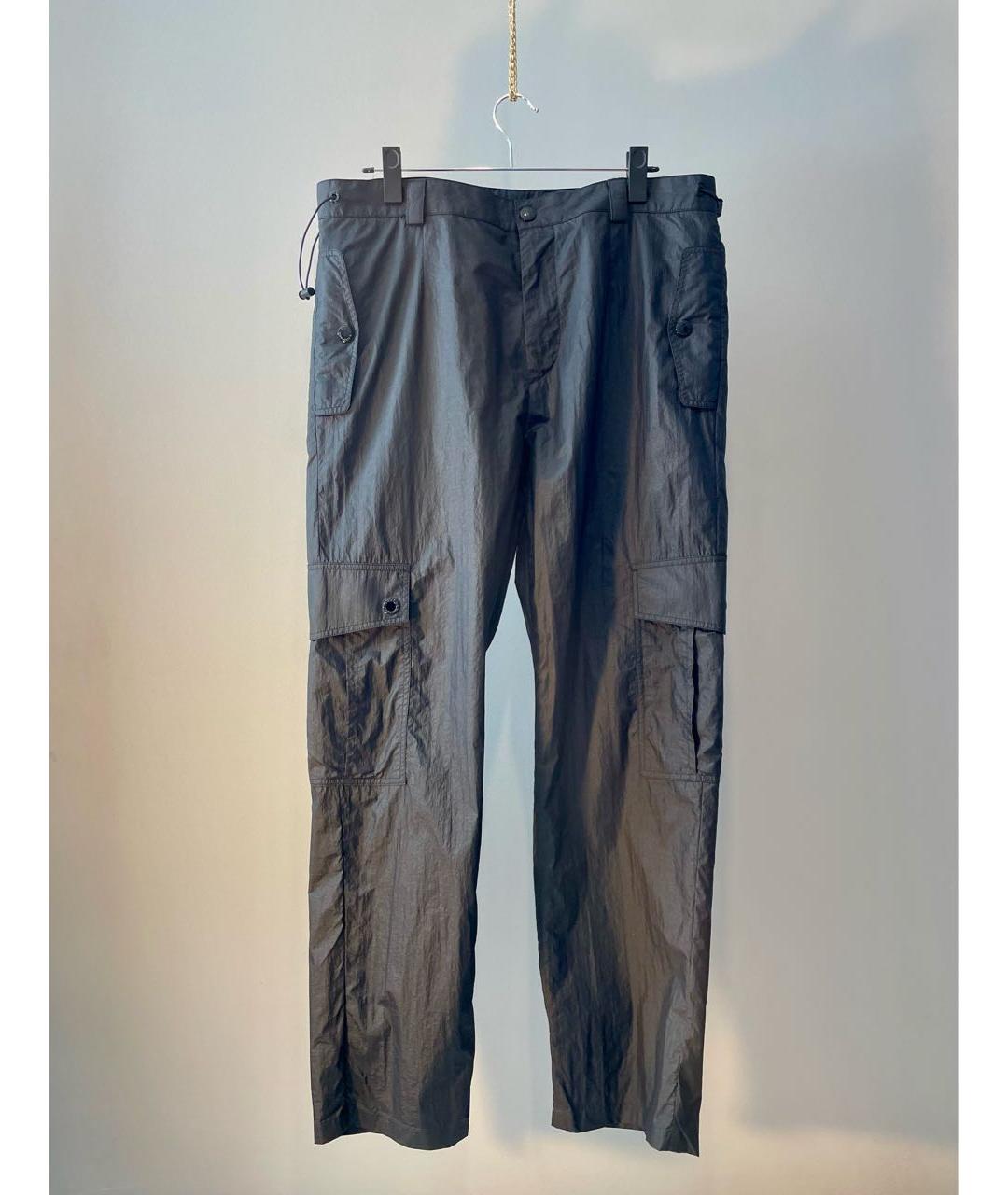 DOLCE&GABBANA Черные полиэстеровые повседневные брюки, фото 5