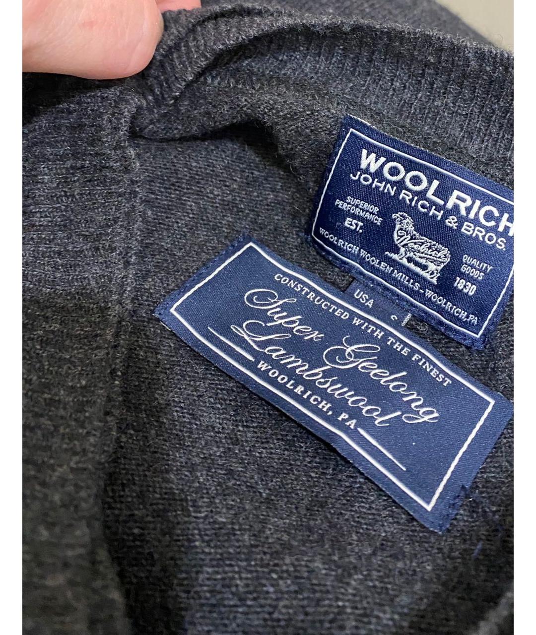 WOOLRICH Серый шерстяной джемпер / свитер, фото 3