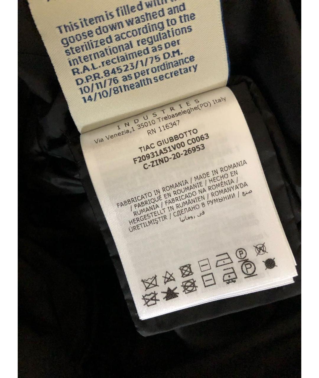 MONCLER Черный полиамидовый пуховик, фото 3