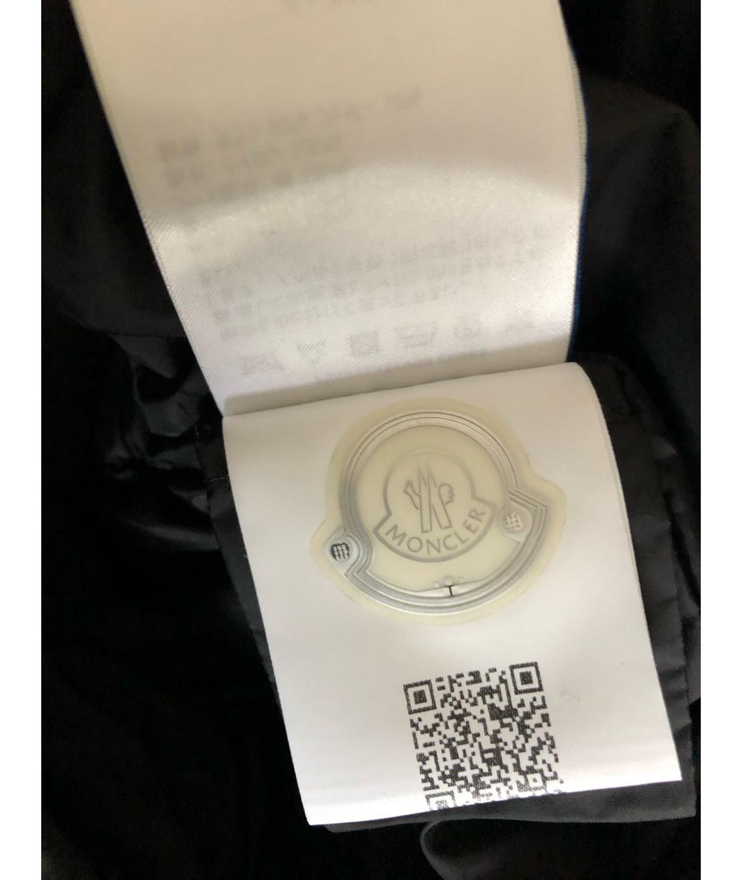 MONCLER Черный полиамидовый пуховик, фото 4