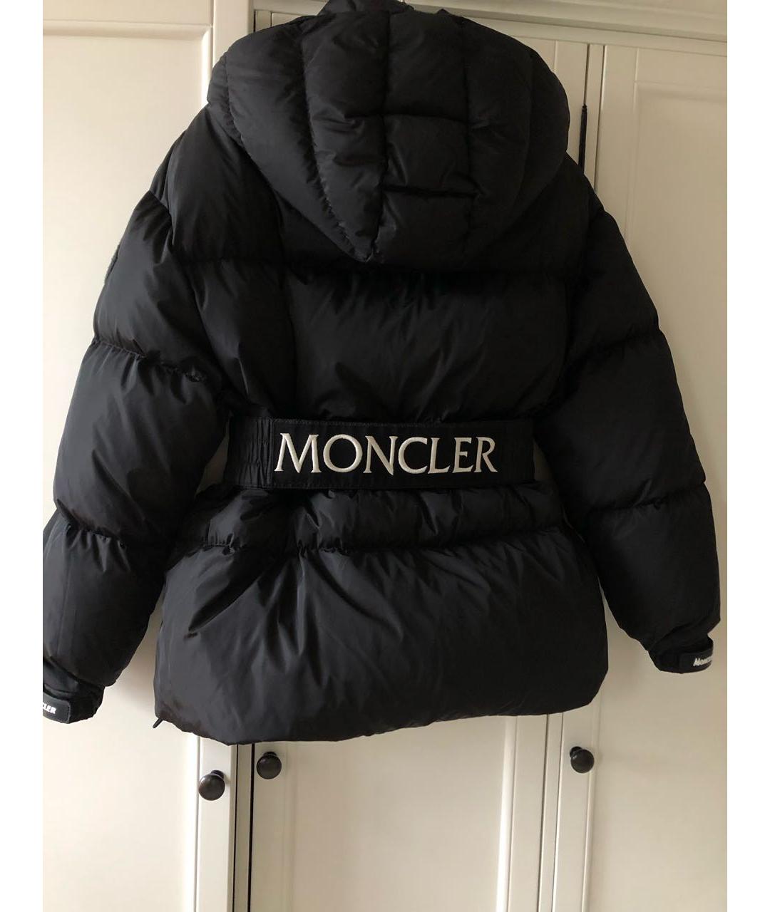 MONCLER Черный полиамидовый пуховик, фото 2