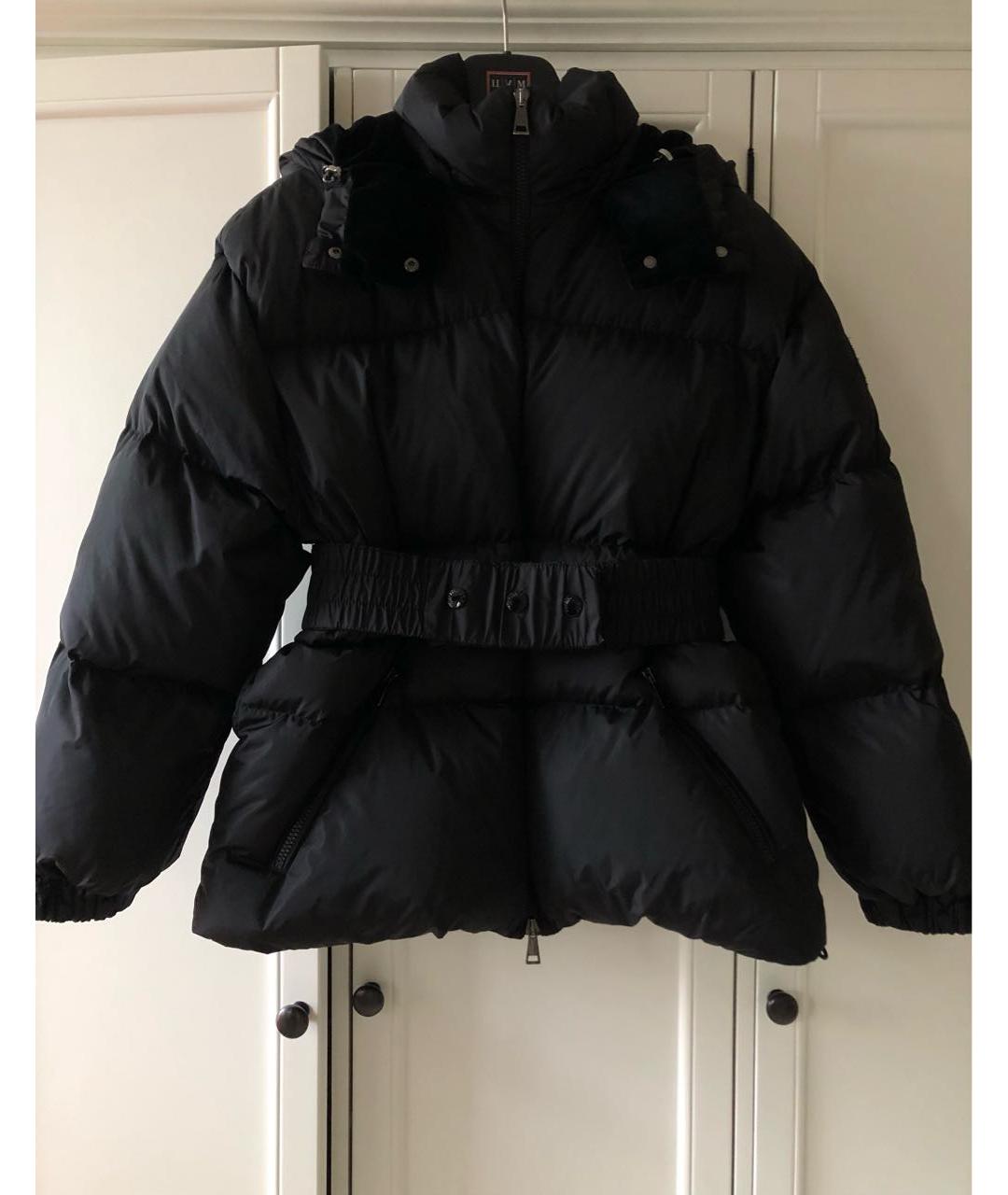 MONCLER Черный полиамидовый пуховик, фото 7