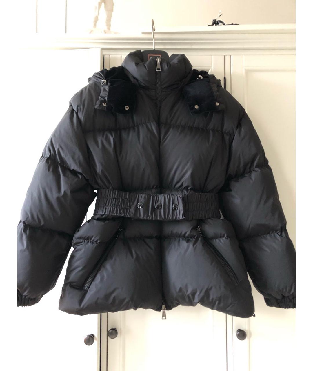 MONCLER Черный полиамидовый пуховик, фото 8