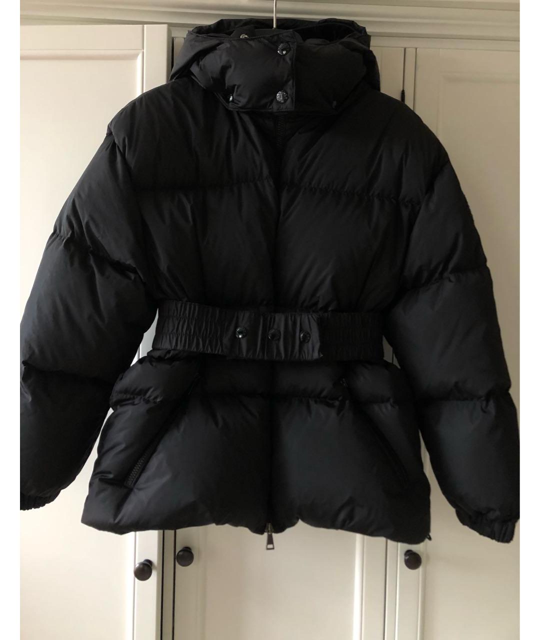 MONCLER Черный полиамидовый пуховик, фото 9