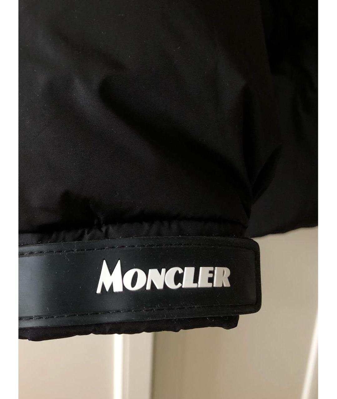 MONCLER Черный полиамидовый пуховик, фото 6