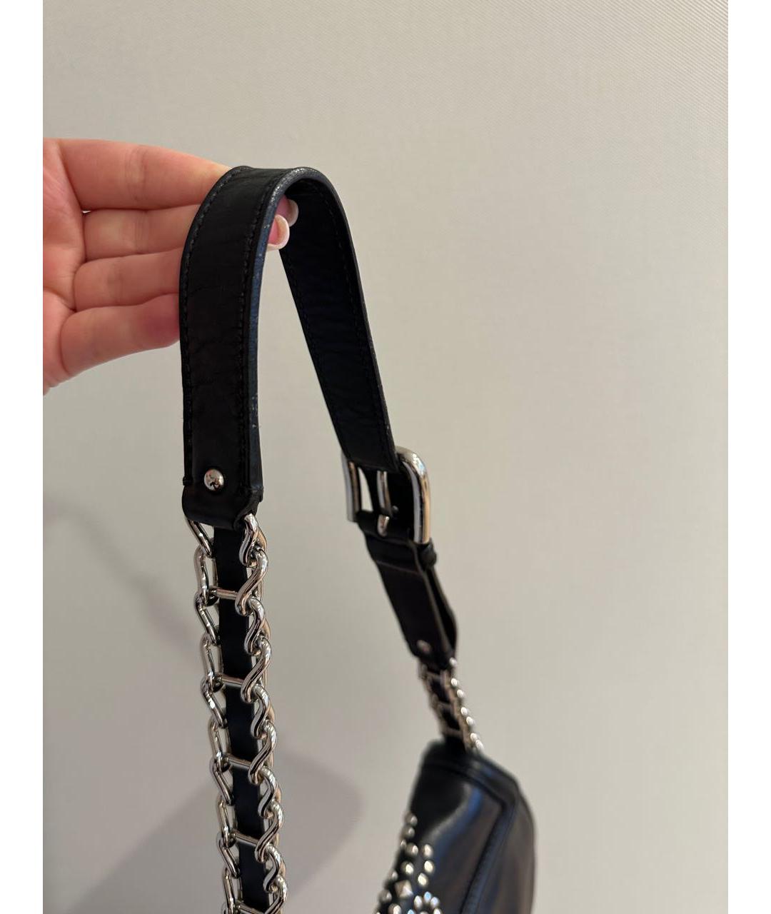 MIU MIU Черная кожаная сумка через плечо, фото 5