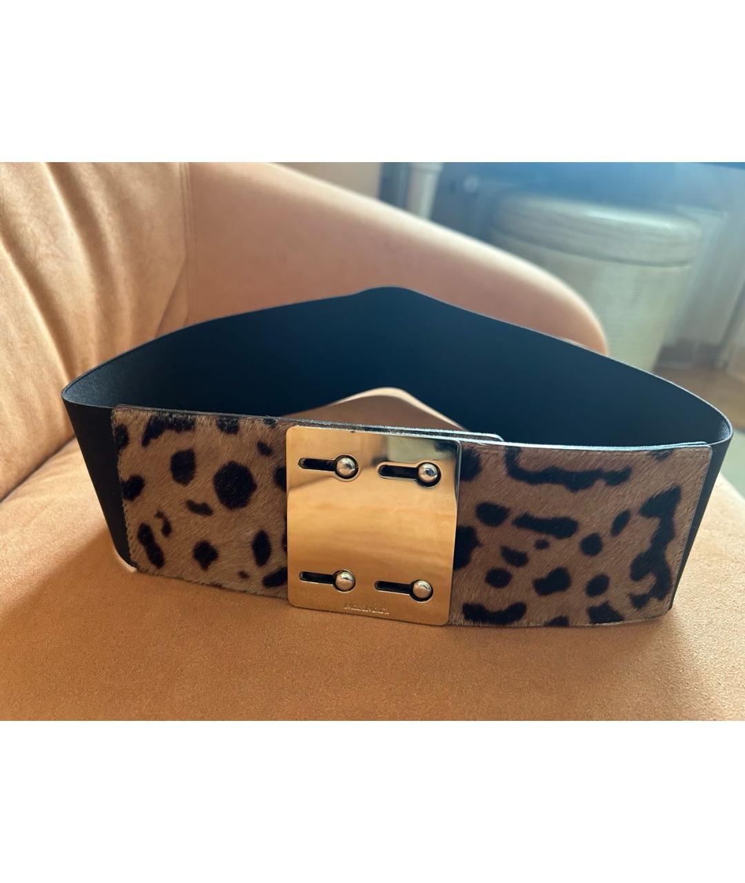 MAX MARA Коричневый кожаный ремень, фото 9