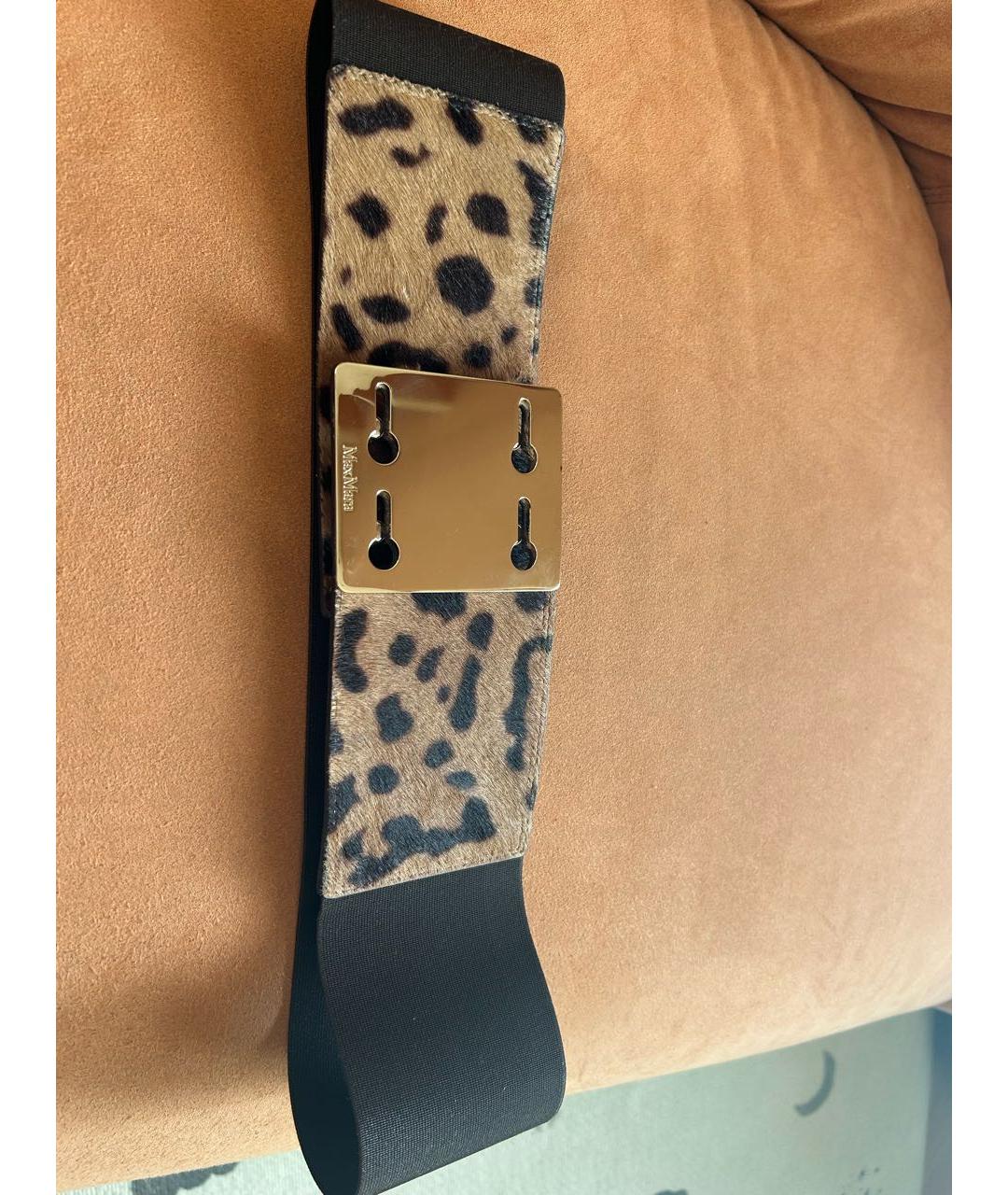 MAX MARA Коричневый кожаный ремень, фото 8