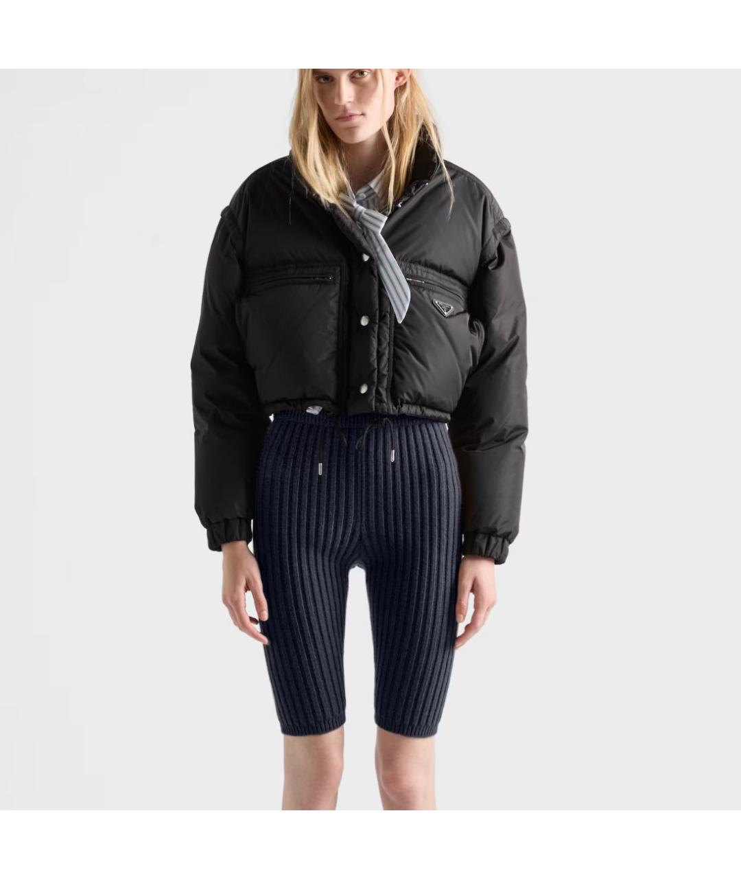 PRADA Черный пуховик, фото 2