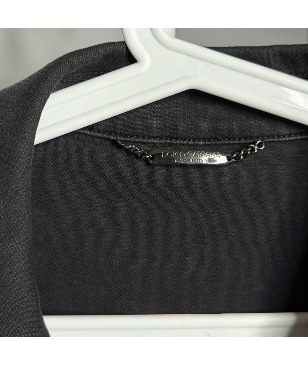 DOLCE&GABBANA Черная хлопковая куртка, фото 4