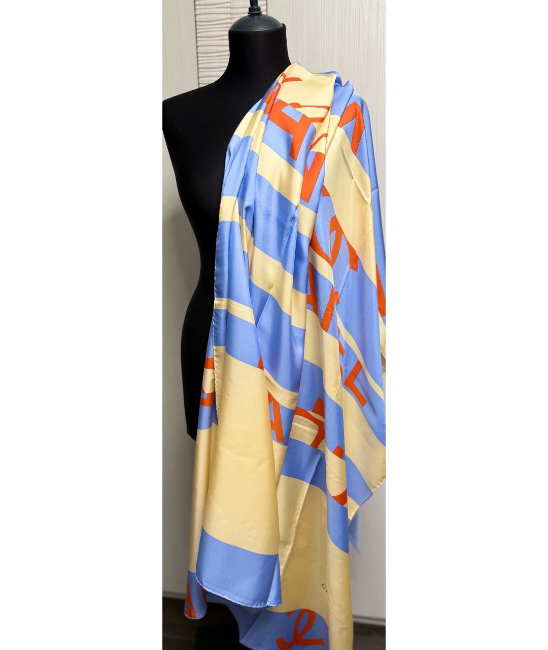 CHANEL Мульти шелковый шарф, фото 5