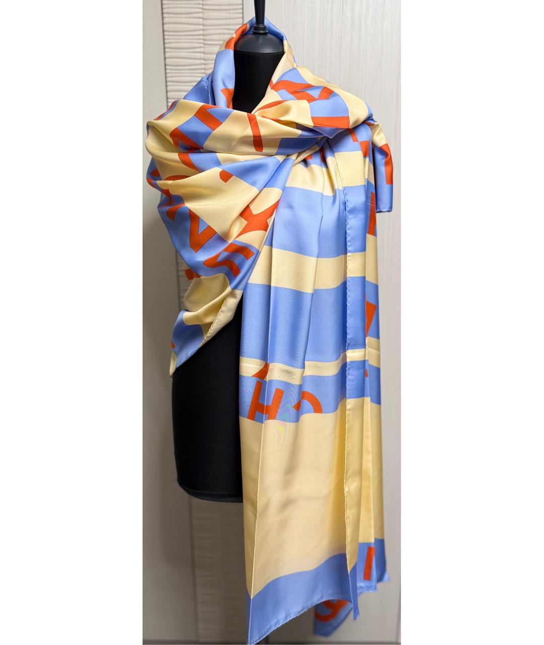 CHANEL Мульти шелковый шарф, фото 4