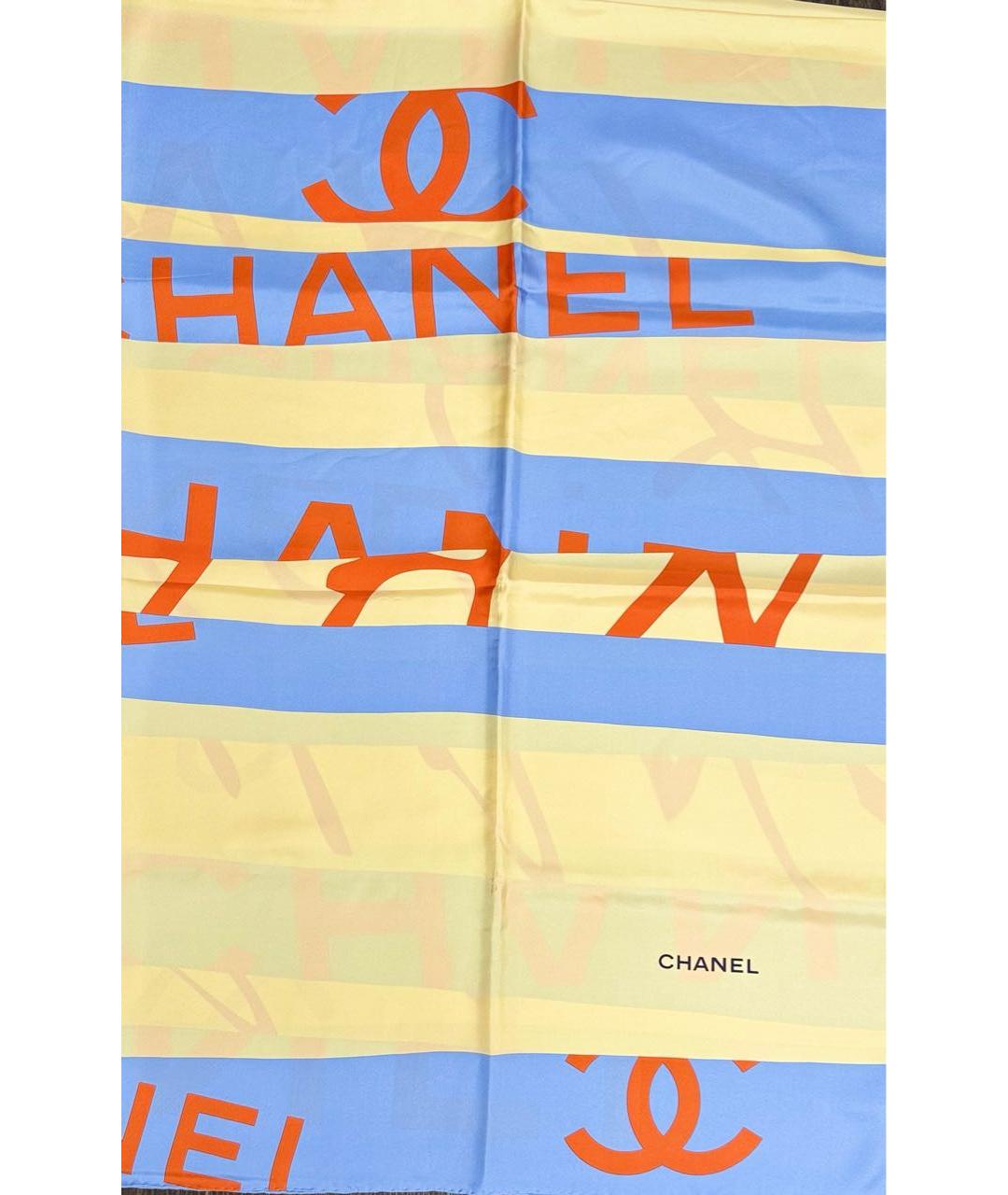 CHANEL Мульти шелковый шарф, фото 6