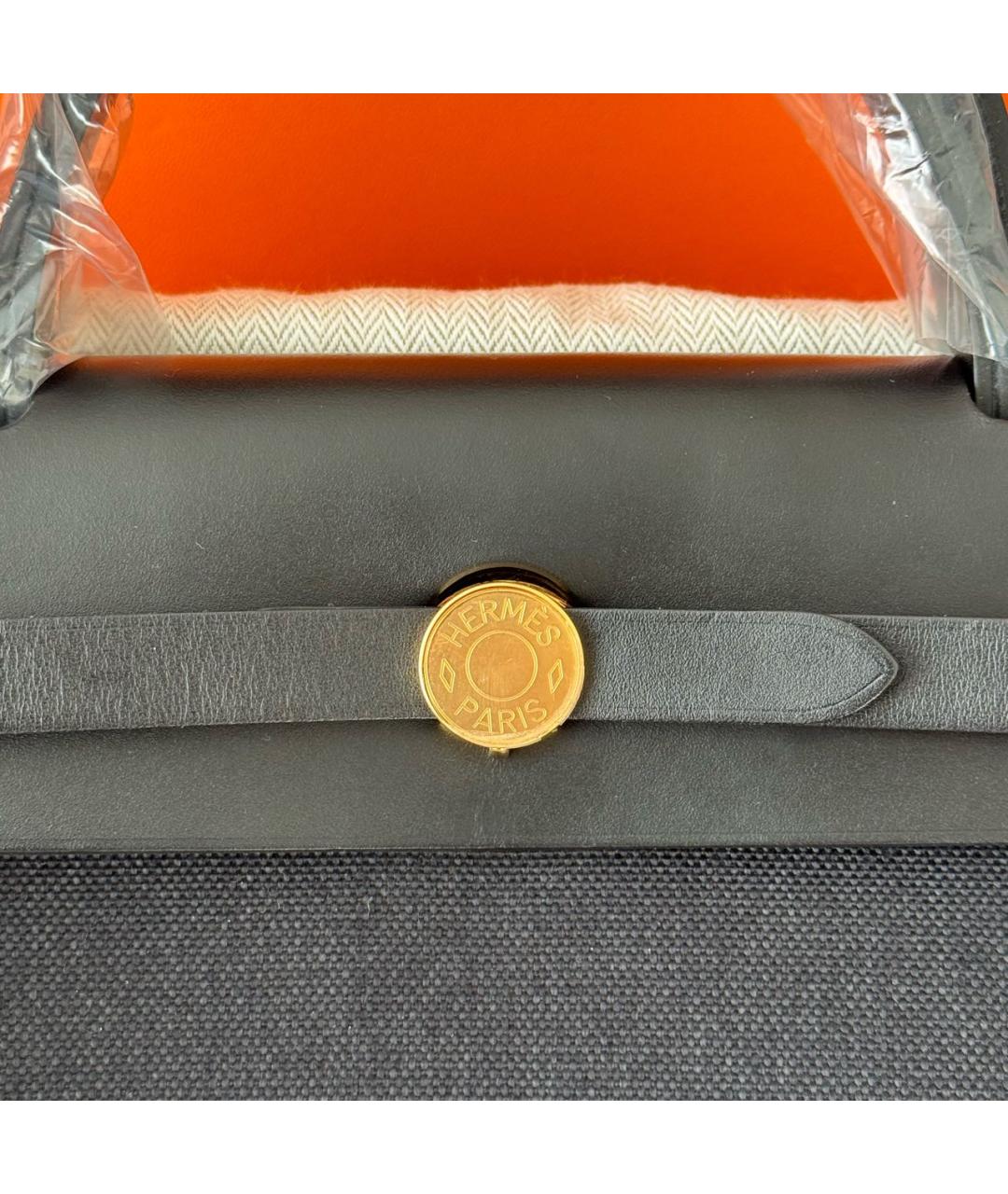 HERMES Черная тканевая сумка через плечо, фото 7