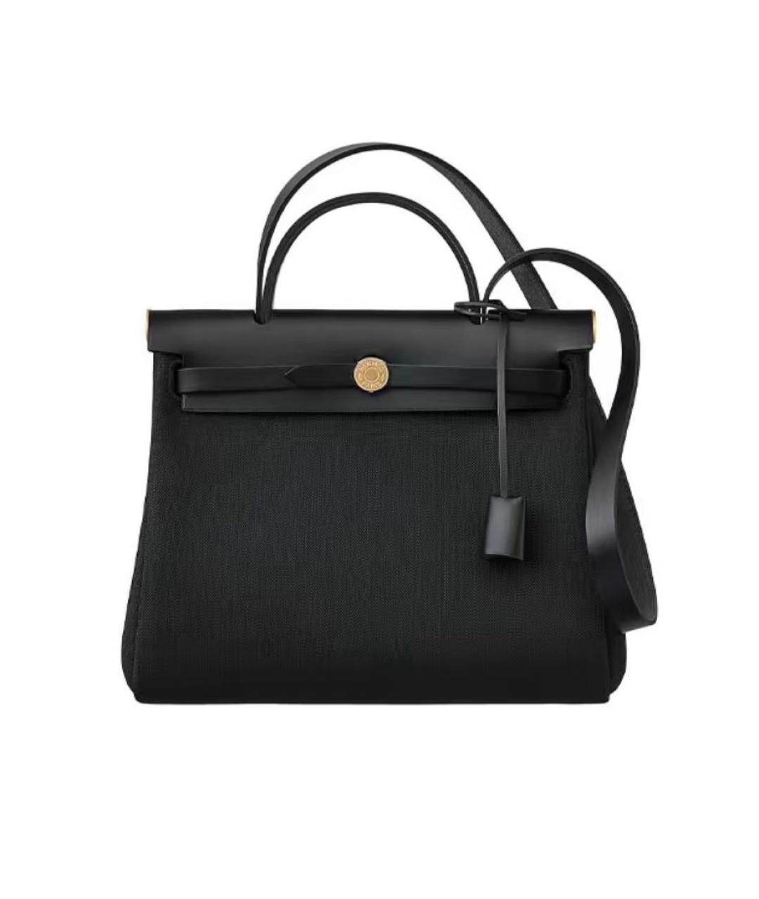 HERMES Черная тканевая сумка через плечо, фото 1