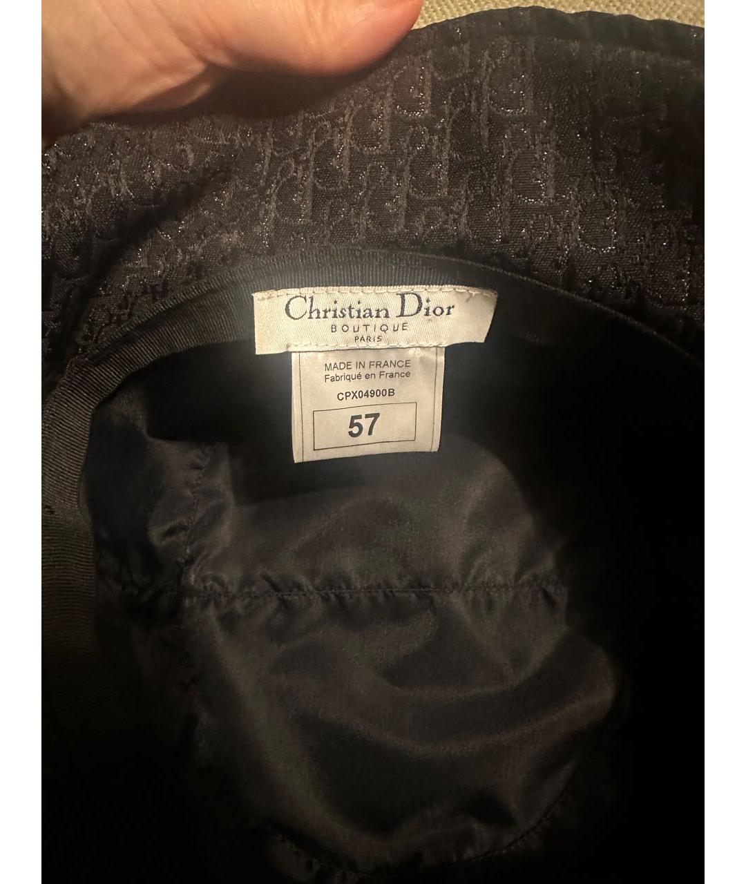 CHRISTIAN DIOR Черная шляпа, фото 4
