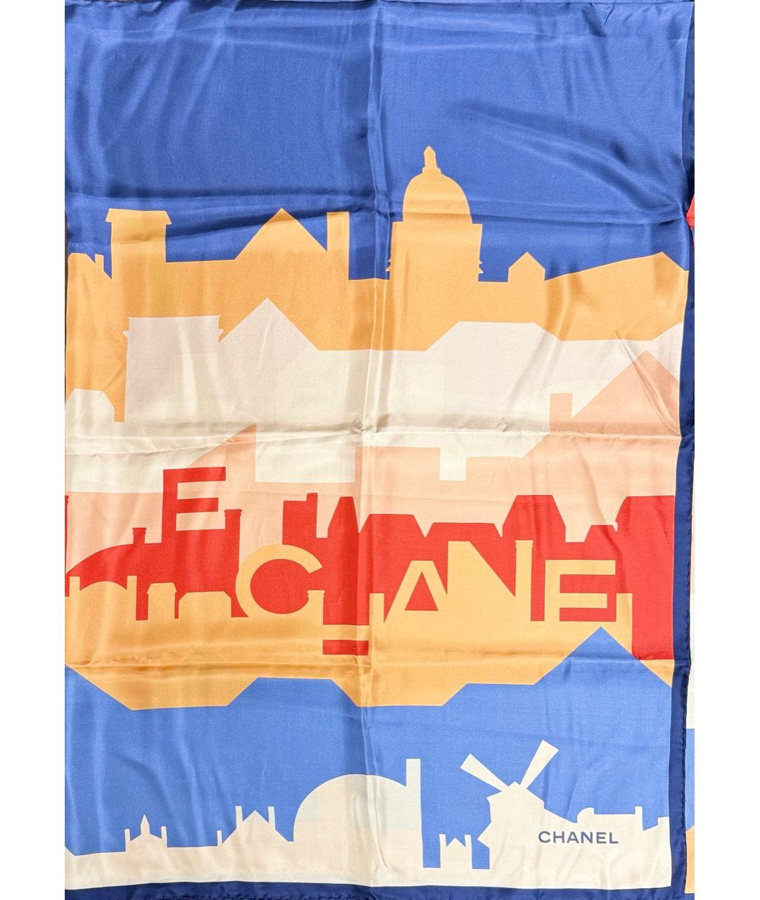 CHANEL Мульти шелковый шарф, фото 2