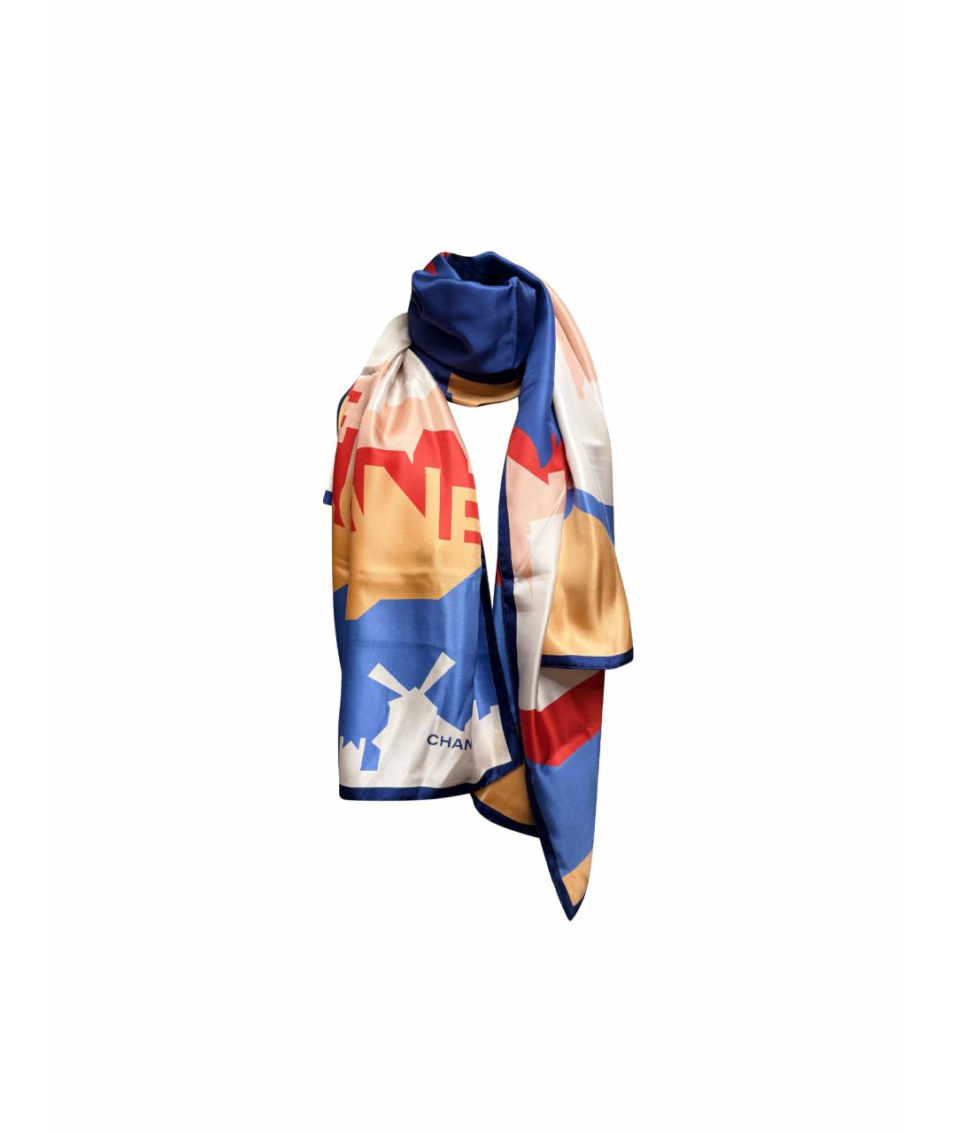 CHANEL Мульти шелковый шарф, фото 1