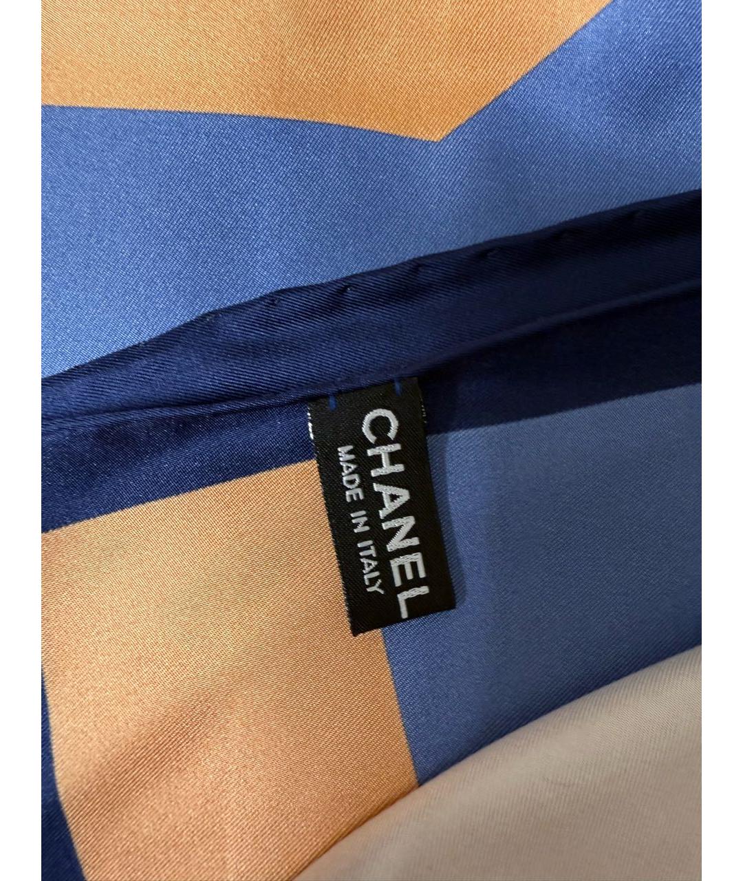 CHANEL Мульти шелковый шарф, фото 6