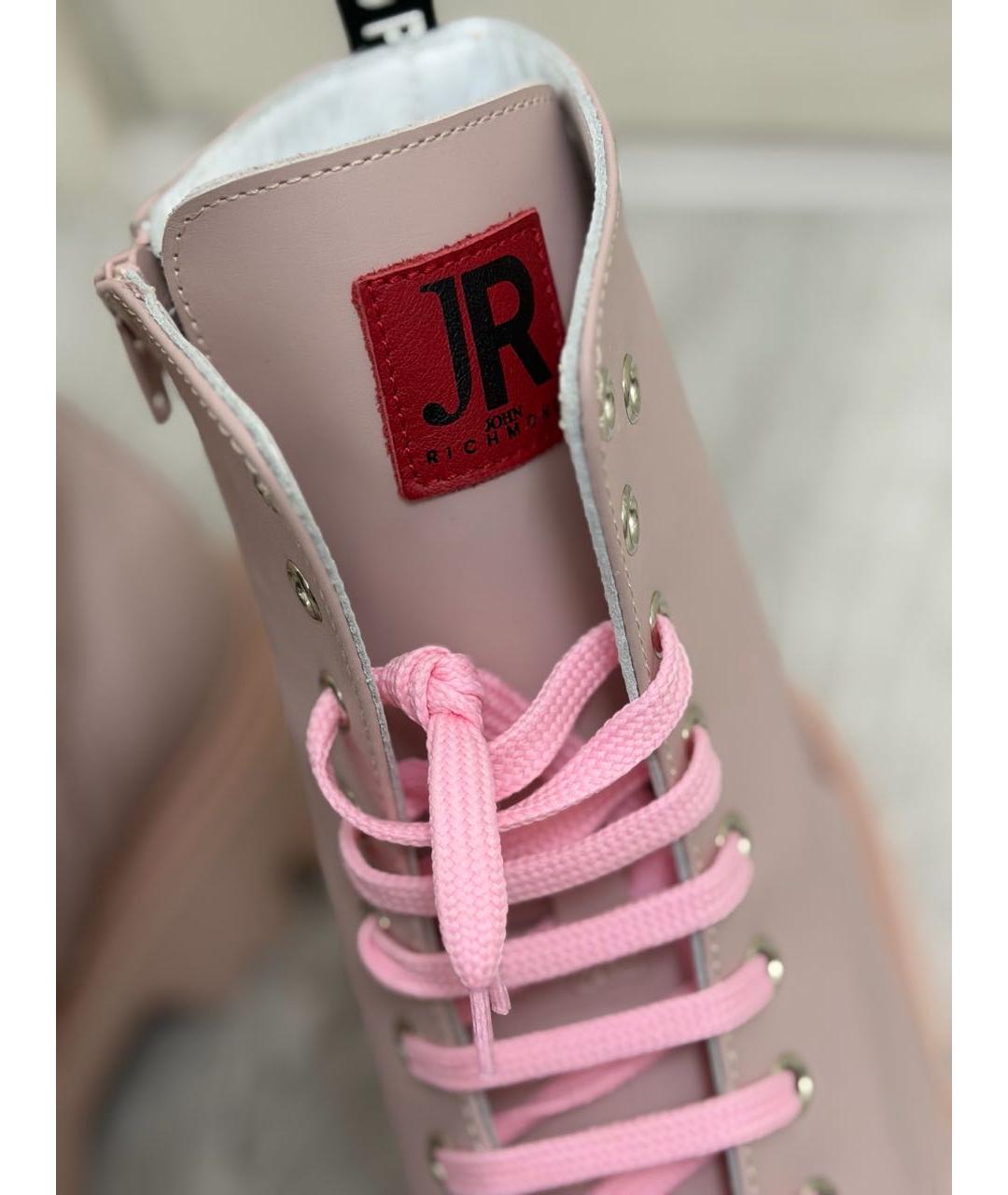 JOHN RICHMOND Розовые кожаные ботинки, фото 7
