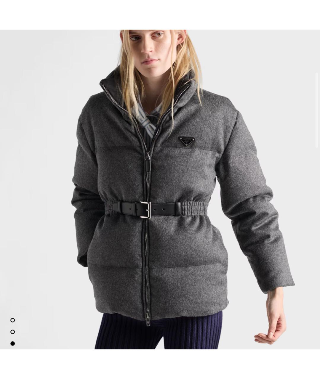 PRADA Серый пуховик, фото 3
