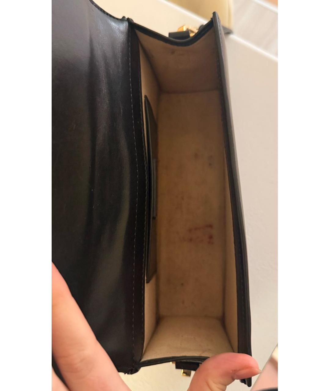 JACQUEMUS Черная кожаная сумка через плечо, фото 4