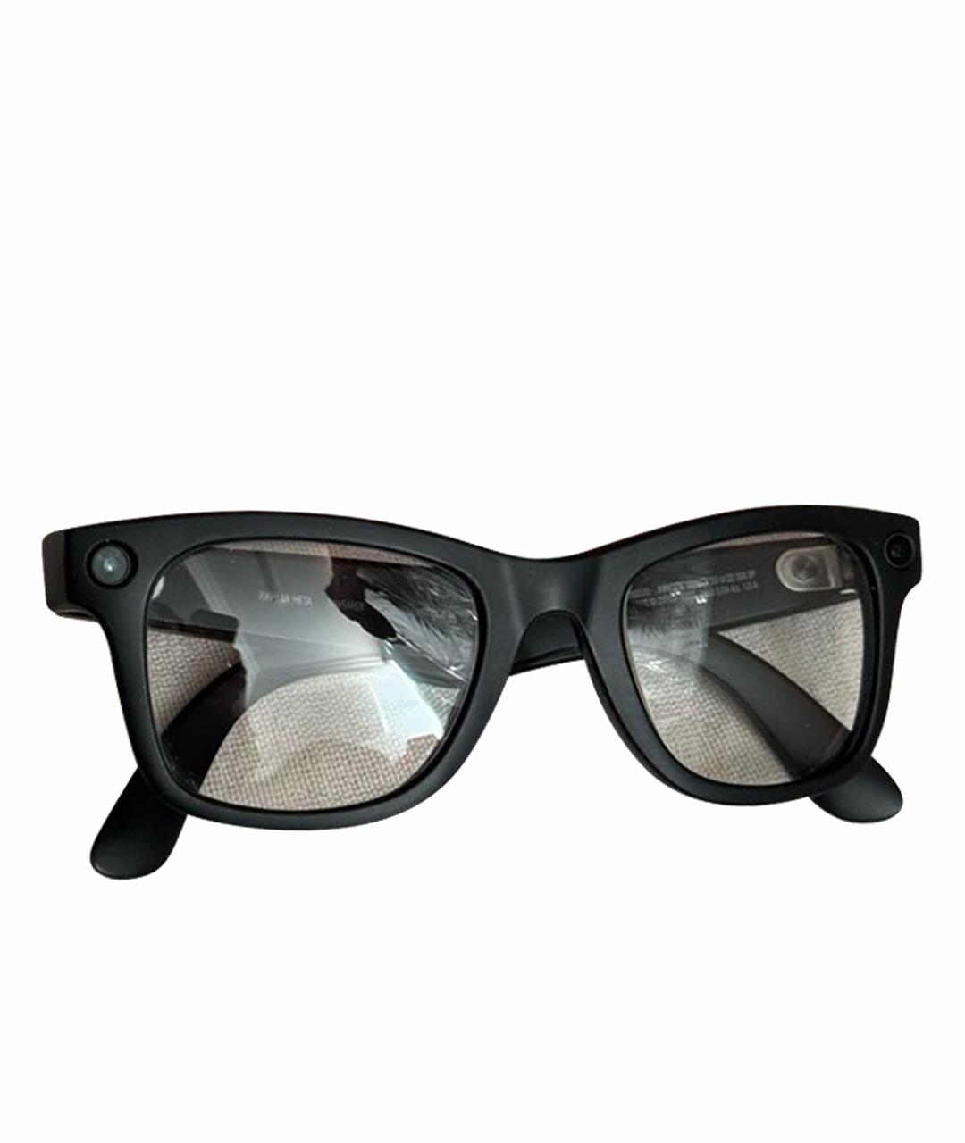 RAY BAN Черные пластиковые солнцезащитные очки, фото 1