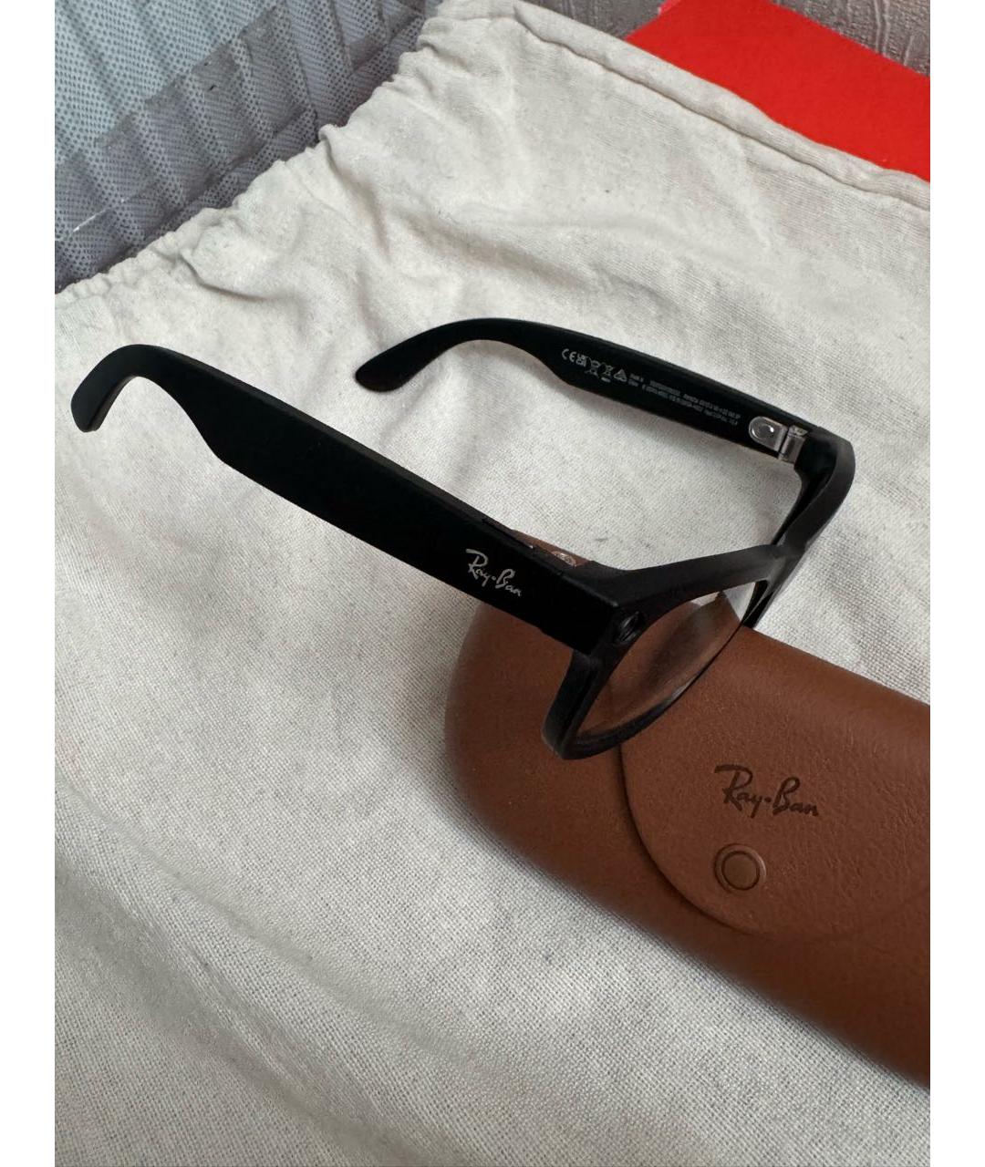 RAY BAN Черные пластиковые солнцезащитные очки, фото 2